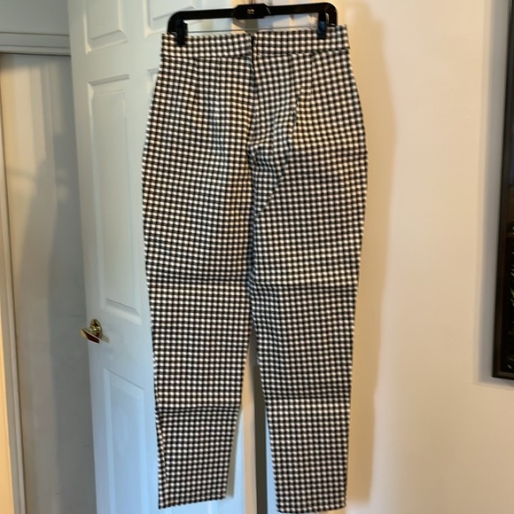 NWT Vixen by Micheline Pitt Black Gingham Cigarette Pants - Picture 8 of 11